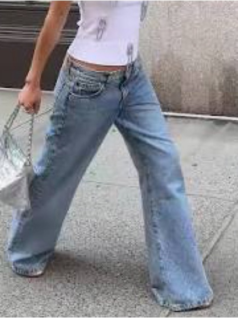Jeanerica Kyoto Vintage 69 Low Rise Blue Wide Leg Jeans - Picture 5 of 17